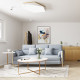 Macaron Sofa II, Oak with Light Grey Fabric Macaron Sofa II, Oak with Light Grey Fabric